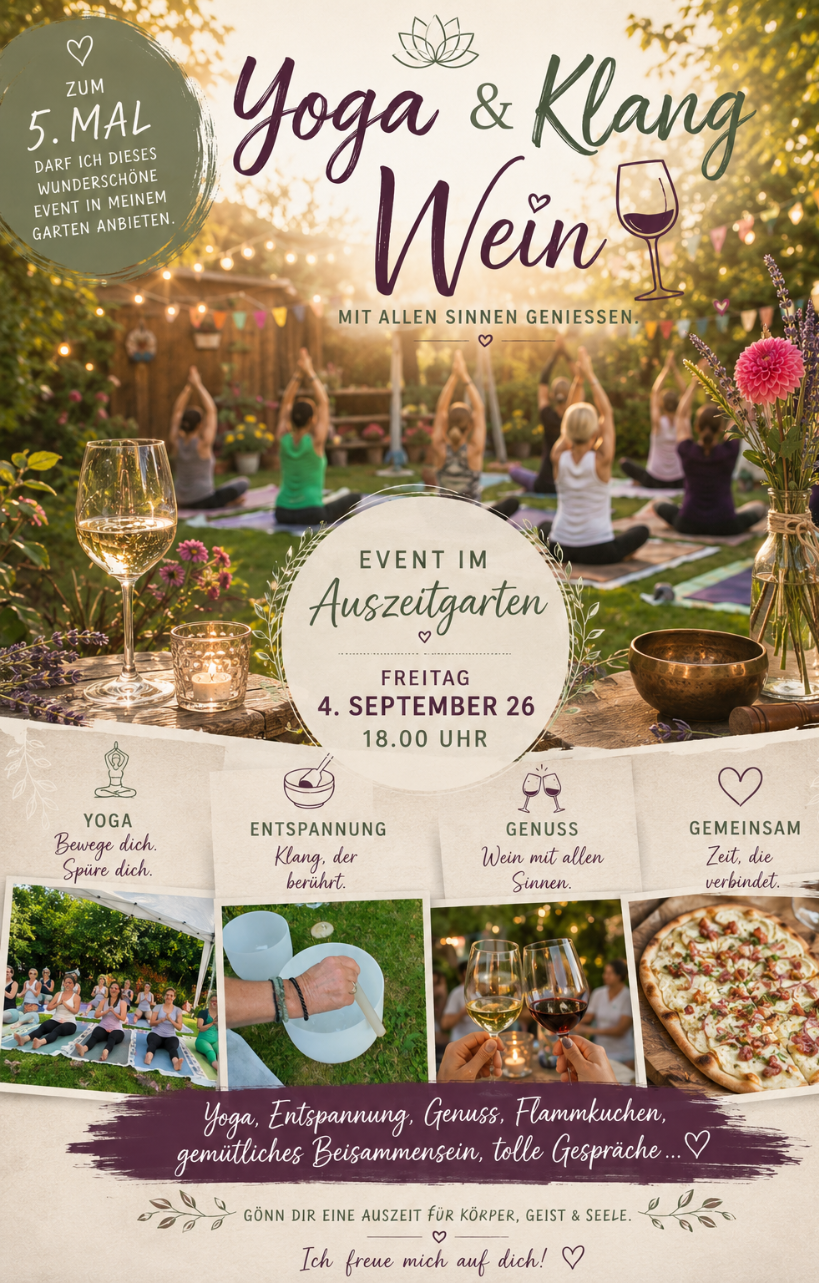 Yoga & Klang trifft Wein